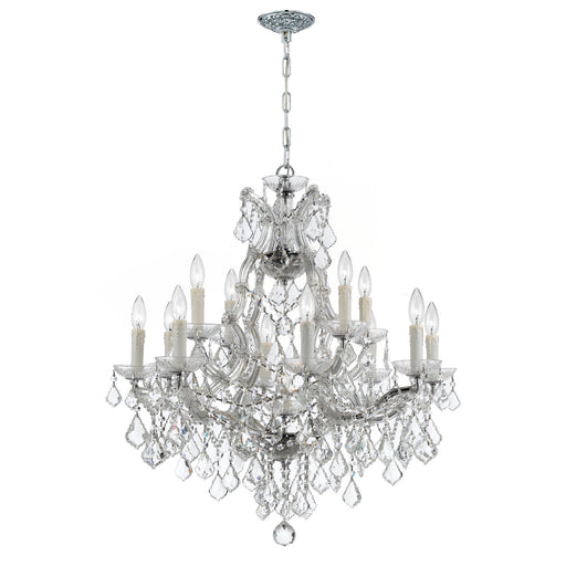 Maria Theresa 13 Light 28" Chandelier in Polished Chrome
