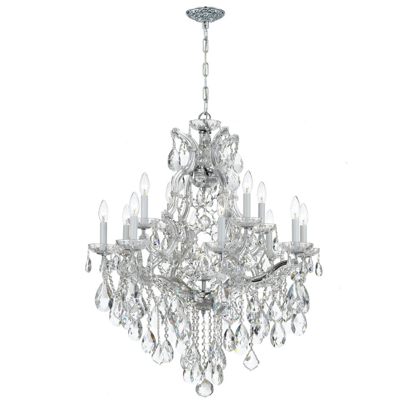 Maria Theresa 13 Light 28" Chandelier in Polished Chrome