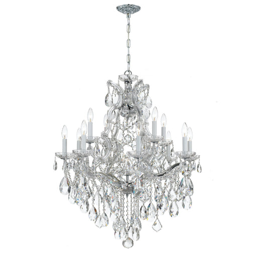 Maria Theresa 13 Light 28" Chandelier in Polished Chrome