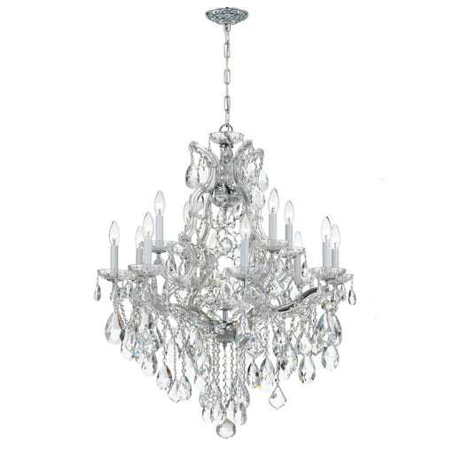 Maria Theresa 13 Light 28" Chandelier in Polished Chrome