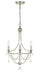 423-SA- Metro 3-Light Mini Chandelier in Antique Silver with Clear Glass Beads Crystal by Crystorama