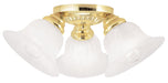 Edgemont 3 Light Ceiling Mount in Polished Brass