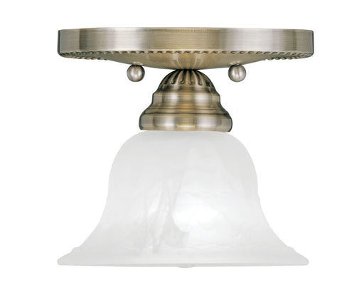 Edgemont 1 Light Ceiling Mount in Antique Brass