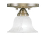 Edgemont 1 Light Ceiling Mount in Antique Brass