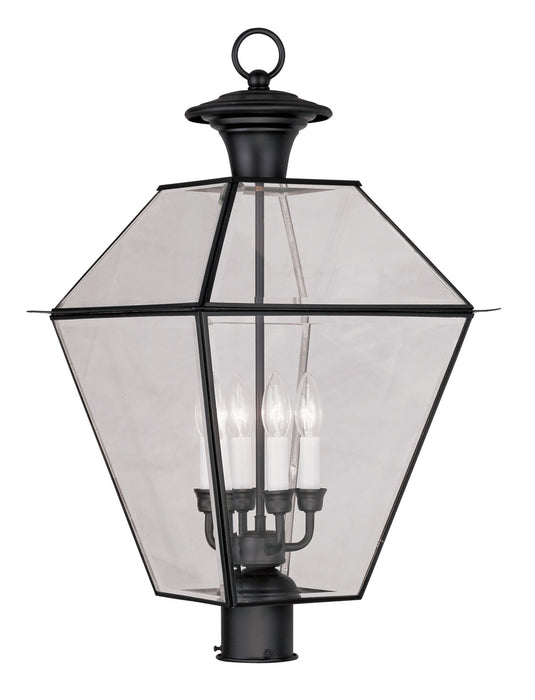 Westover 4 Light Outdoor Post Lantern in Black
