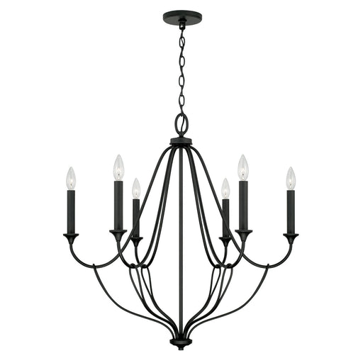 Bentley 6-Light 30" Chandelier in Black Iron