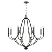 Bentley 8-Light Chandelier in Black Iron