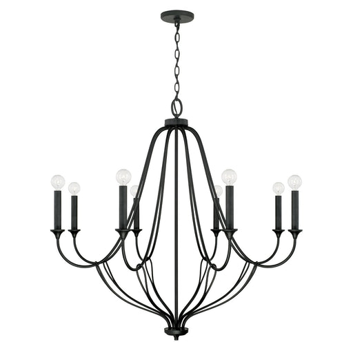 Bentley 8-Light Chandelier in Black Iron