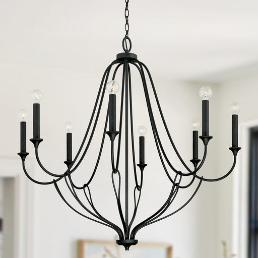 Bentley 8-Light Chandelier in Black Iron