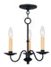 Heritage 3 Light Mini Chandelier in Black
