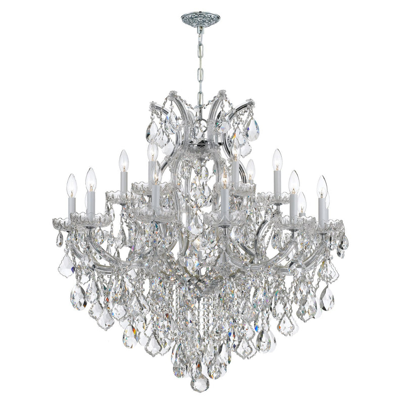 Maria Theresa 19 Light 38" Chandelier in Polished Chrome