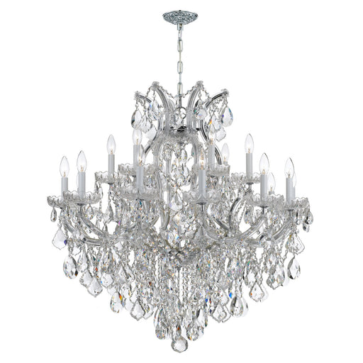 Maria Theresa 19 Light 38" Chandelier in Polished Chrome