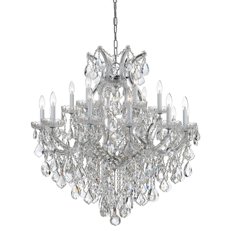 Maria Theresa 19 Light 38" Chandelier in Polished Chrome