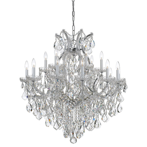 Maria Theresa 19 Light 38" Chandelier in Polished Chrome