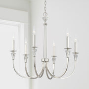 Laurent 6-Light Chandelier in Polished Nickel