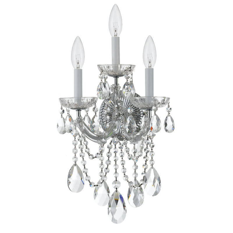Maria Theresa 3 Light 11" Sconce in Polished Chrome