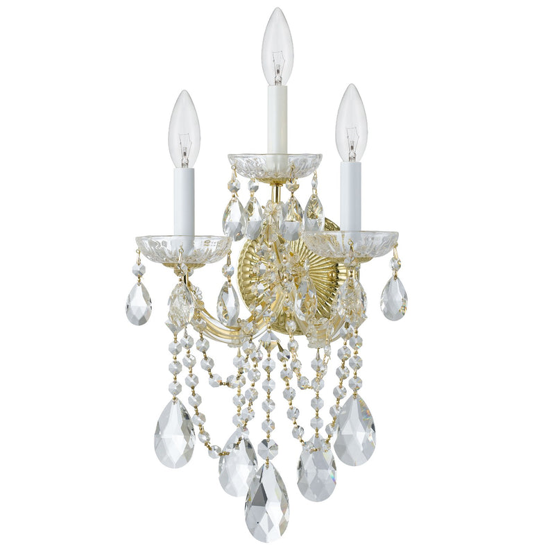 Maria Theresa 3 Light 11" Sconce in Gold