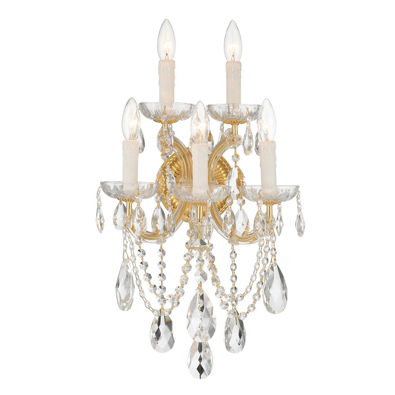 Maria Theresa 5 Light 13.5" Sconce in Gold