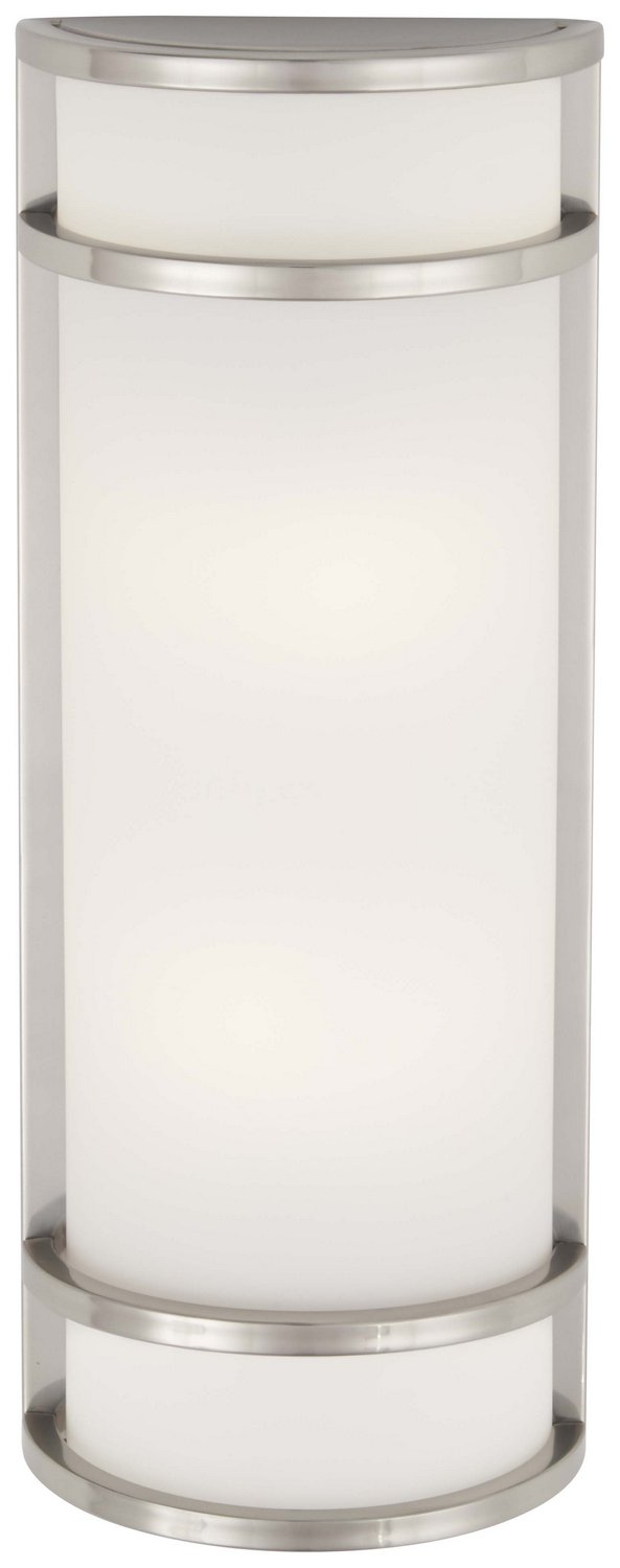 Bay View 2-Light Large Outdoor Wall Sconce in Brushed Stainless Steel
