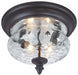 Ardmore 2-Light Flush Mount in Coal & Clear Hammered Glass - Lamps Expo
