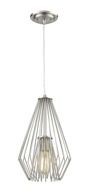 Quintus 1 Light 9.25" Pendant in Brushed Nickel