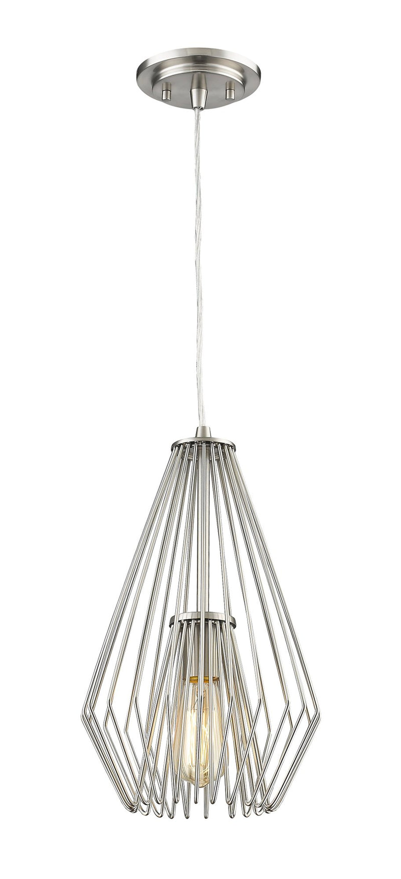 Quintus 1 Light 9.25" Pendant in Brushed Nickel