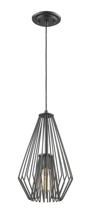 Quintus 1 Light 9.25" Pendant in Matte Black