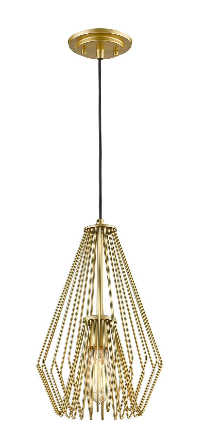 Quintus 1 Light 9.25" Pendant in Metallic Gold