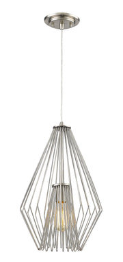 Quintus 1 Light 12.25" Pendant in Brushed Nickel