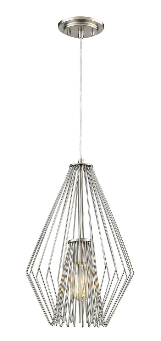 Quintus 1 Light 12.25" Pendant in Brushed Nickel