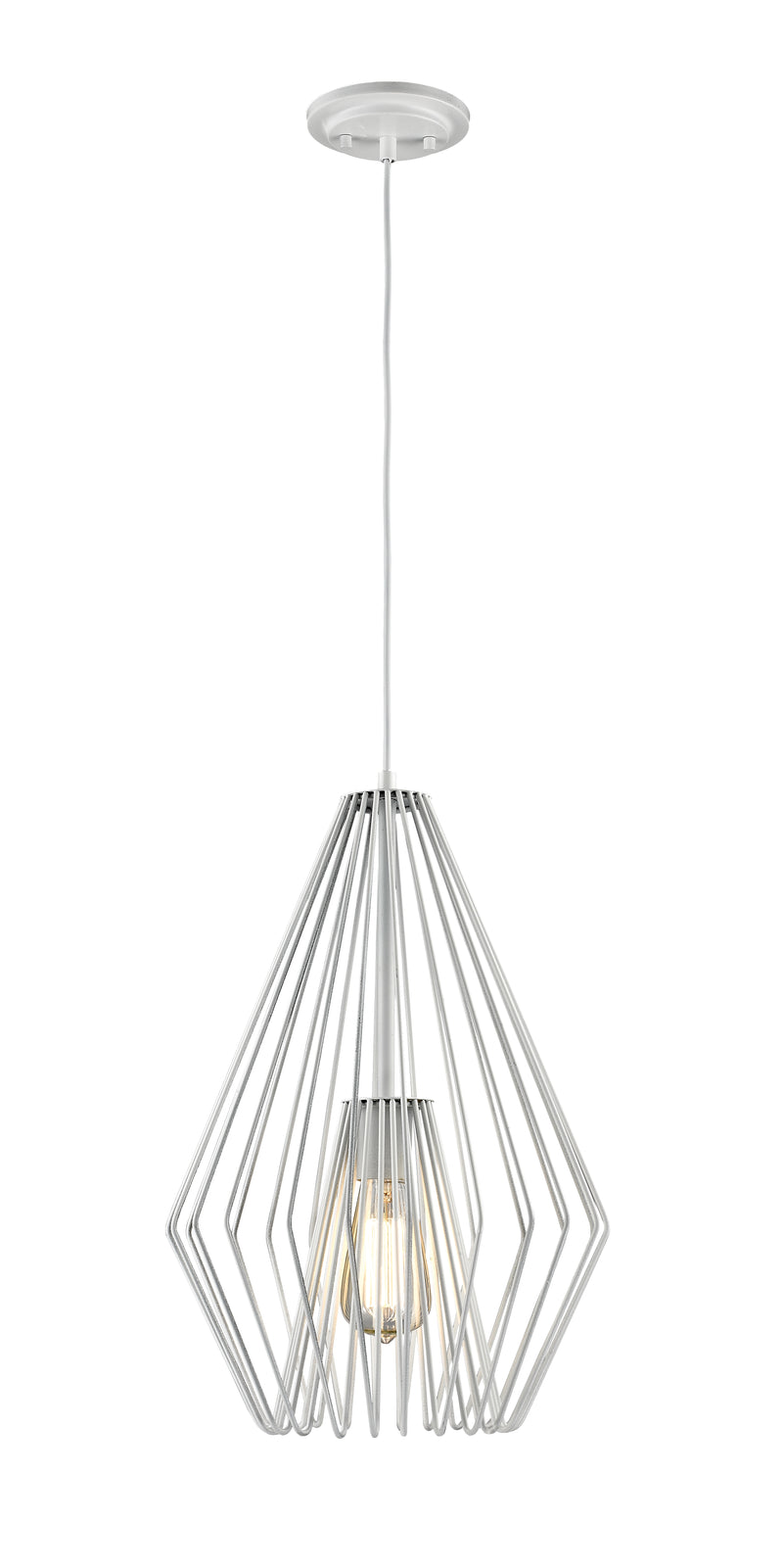 Quintus 1 Light 12.25" Pendant in Gloss White