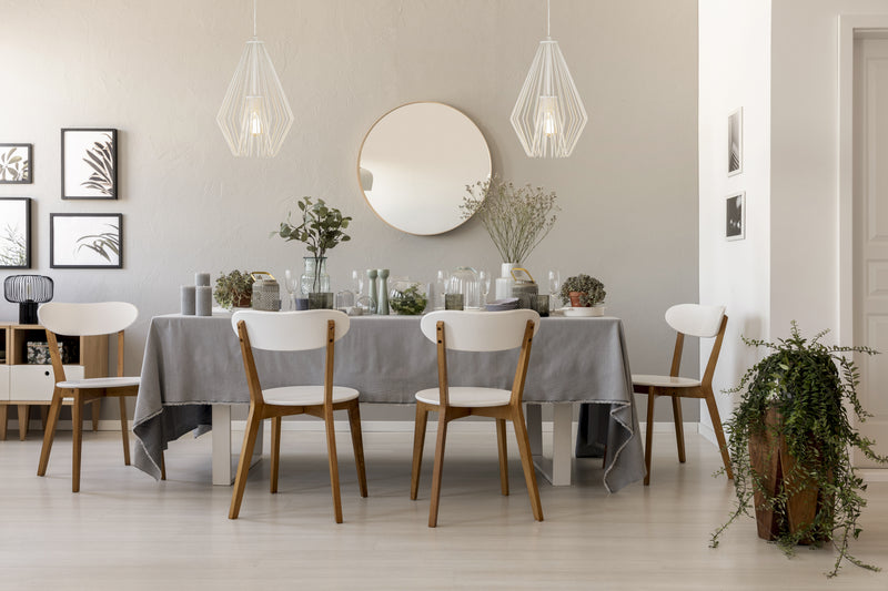 Quintus 1 Light 12.25" Pendant in Gloss White in a room setting