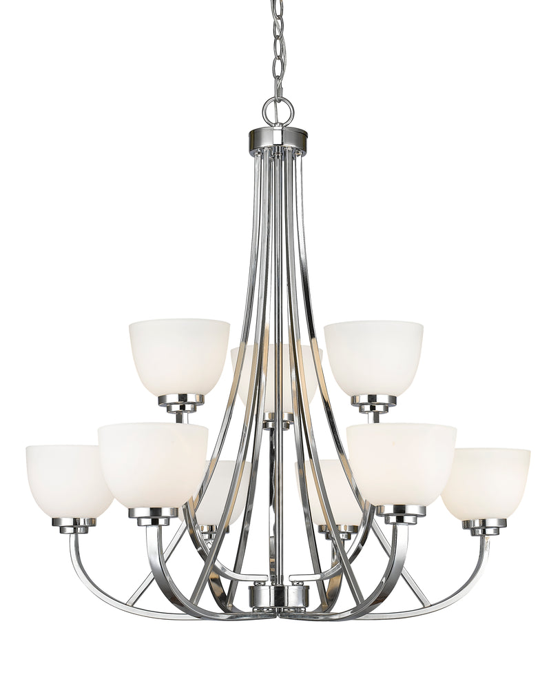 Ashton 9 Light 31" Chandelier in Chrome