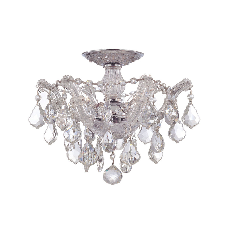 Maria Theresa 3 Light 13.5" Semi Flush Mount in Polished Chrome