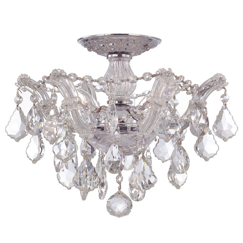 Maria Theresa 3 Light 13.5" Semi Flush Mount in Polished Chrome