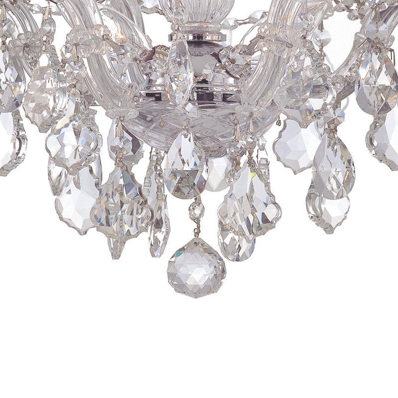 Maria Theresa 3 Light 13.5" Semi Flush Mount in Polished Chrome