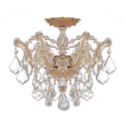Maria Theresa 3 Light 13.5" Semi Flush Mount in Gold