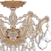 Maria Theresa 3 Light 13.5" Semi Flush Mount in Gold