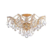 Maria Theresa 5 Light 19" Semi Flush Mount in Gold