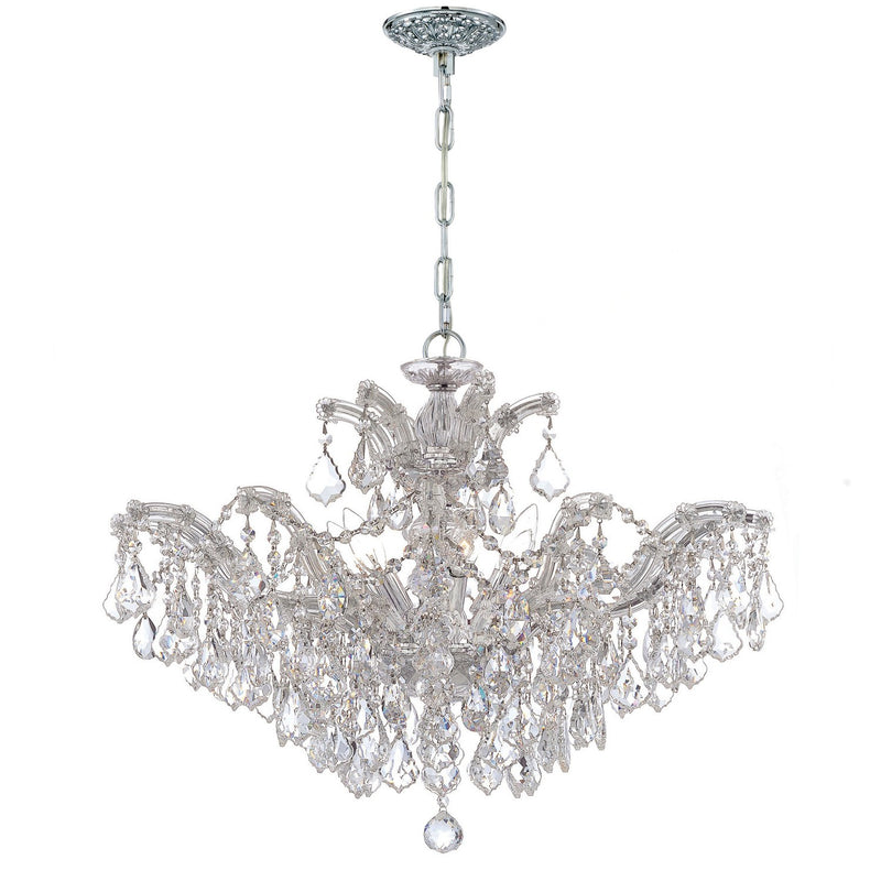 Maria Theresa 6 Light 29" Chandelier in Polished Chrome