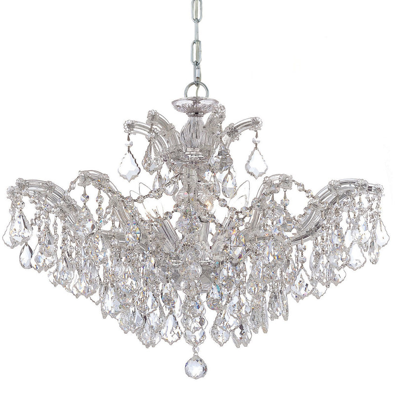Maria Theresa 6 Light 29" Chandelier in Polished Chrome