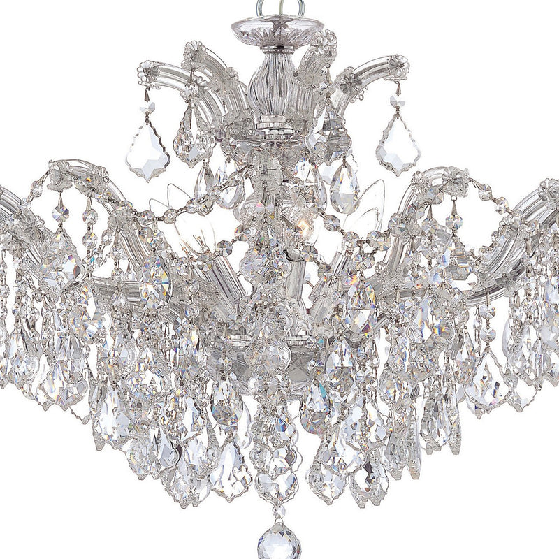 Maria Theresa 6 Light 29" Chandelier in Polished Chrome