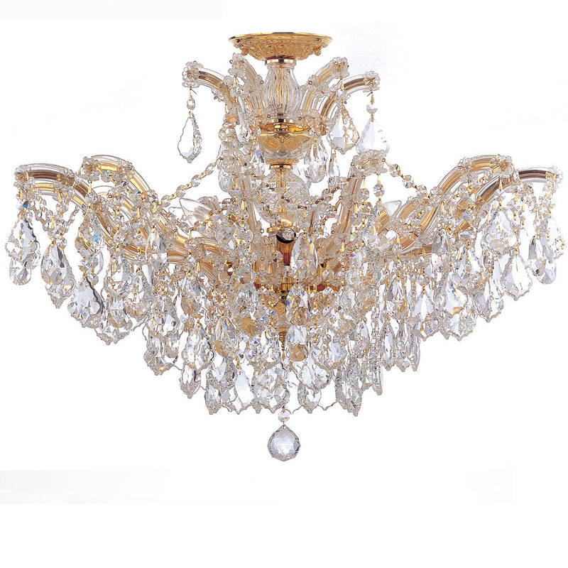 Maria Theresa 6 Light 29" Chandelier in Gold