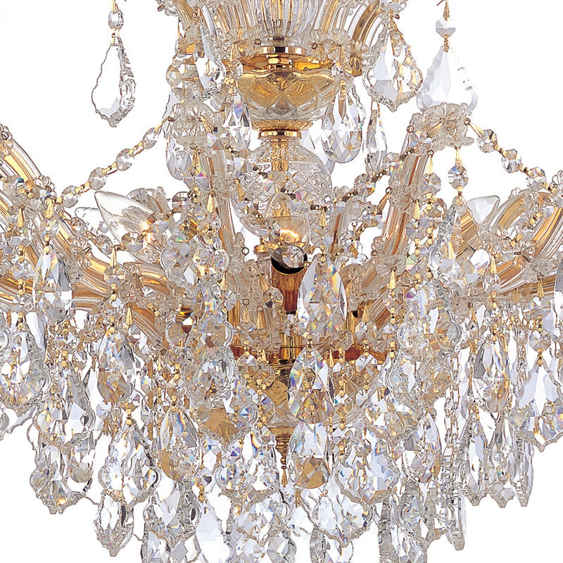 Maria Theresa 6 Light 29" Chandelier in Gold