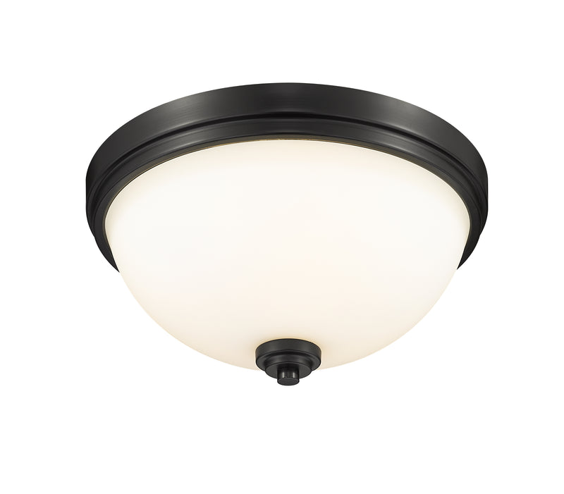 Ashton 2 Light 13" Flush Mount in Matte Black