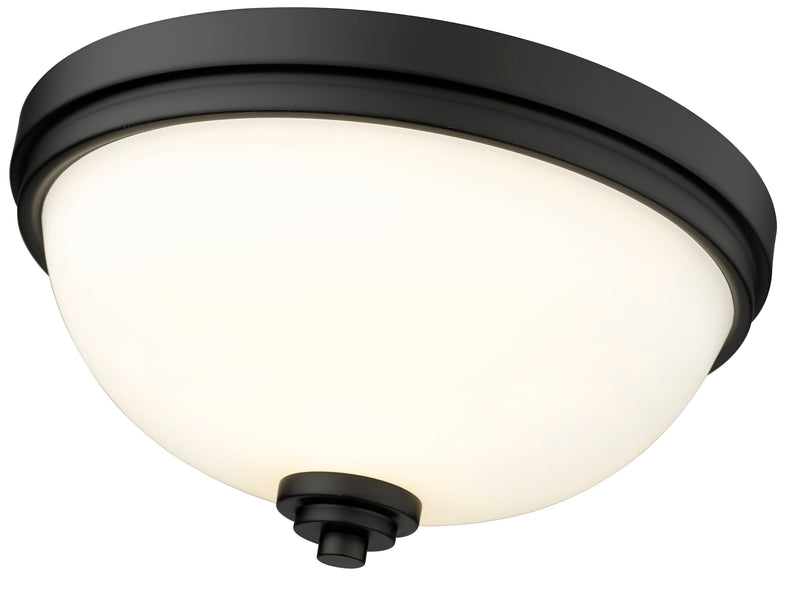 Ashton 2 Light 13" Flush Mount in Matte Black