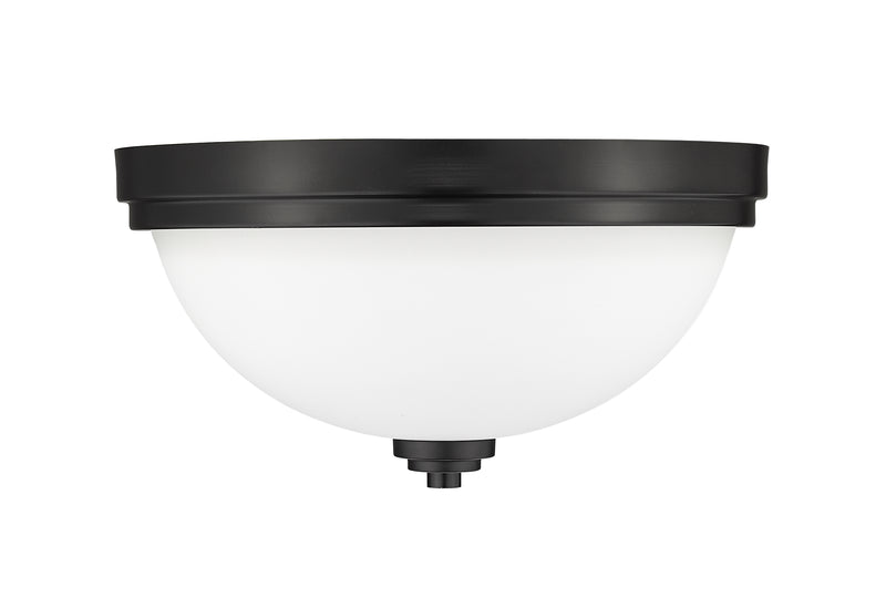 Ashton 2 Light 13" Flush Mount in Matte Black