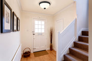 Ashton 2 Light 13" Flush Mount in Matte Black in a room setting