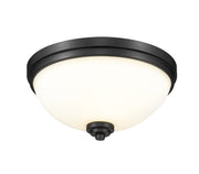 Ashton 3 Light 15" Flush Mount in Matte Black