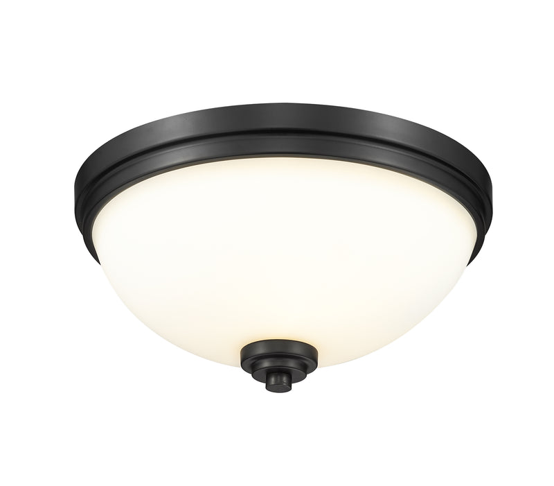 Ashton 3 Light 15" Flush Mount in Matte Black